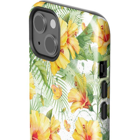 Yellow Hibiscus iPhone 15 Impact Case